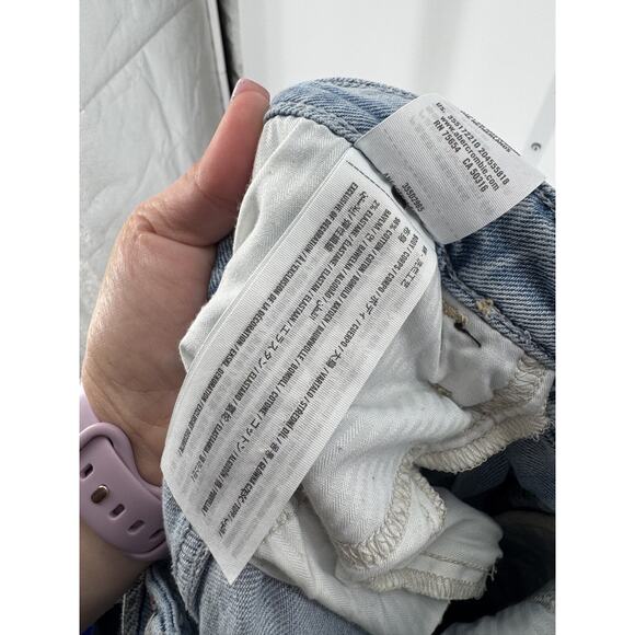 Hollister Light Wash Two Tone Ultra High Rise Dad Jeans Size 26 Inseam 33 - Picture 5 of 5